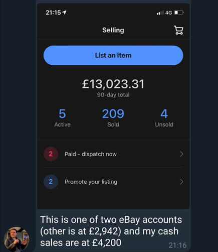 £210 profit in 1 sale.